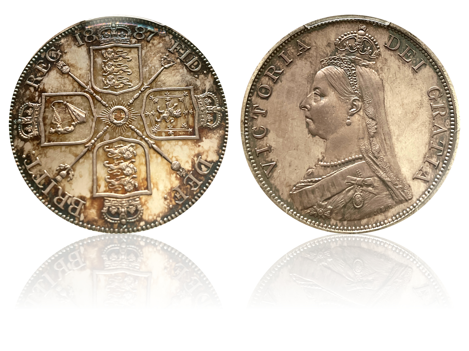 ダブルフローリン銀貨 美品 1890年① - コレクション